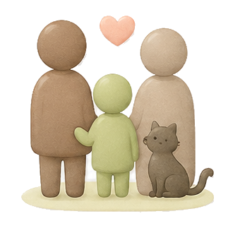 家族とすずちゃんを表すアイコン